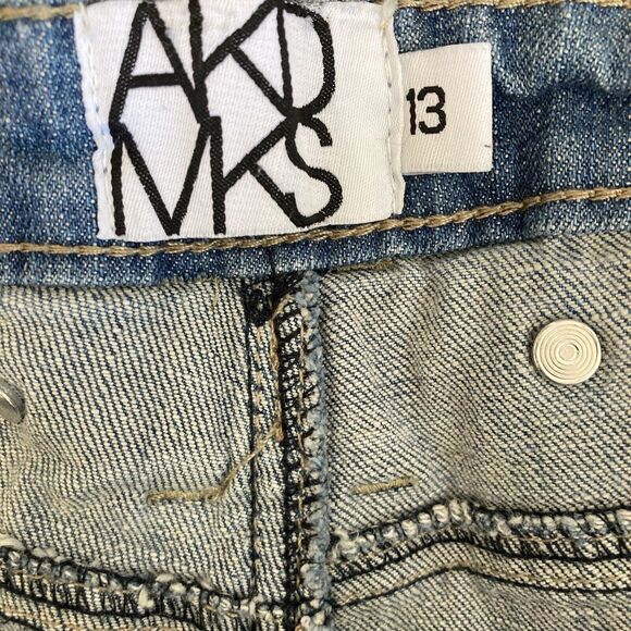 Vintage AKDMKS Shorts Bermuda Womens 13 Distressed Studs Rhinestones - Picture 3 of 6
